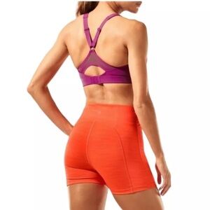 Athleta ultimate 3" short Racing Red / bright orange EUC size S